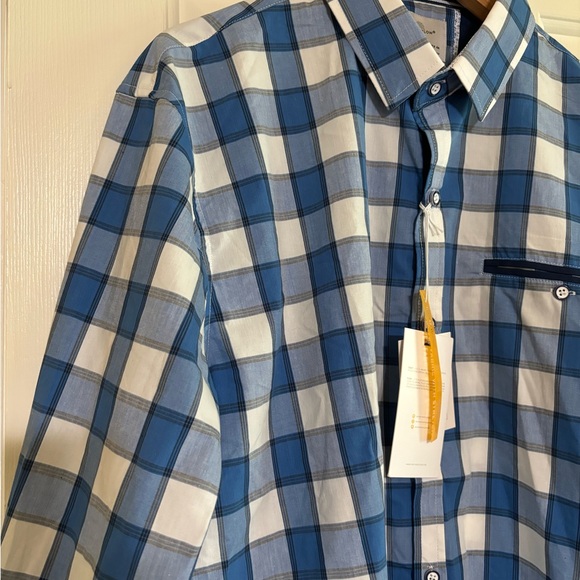 NWT Craft + Flow Long Sleeve Roll-Up Button-Down Shirt Plaid Size XL MSRP $65 - Picture 7 of 16